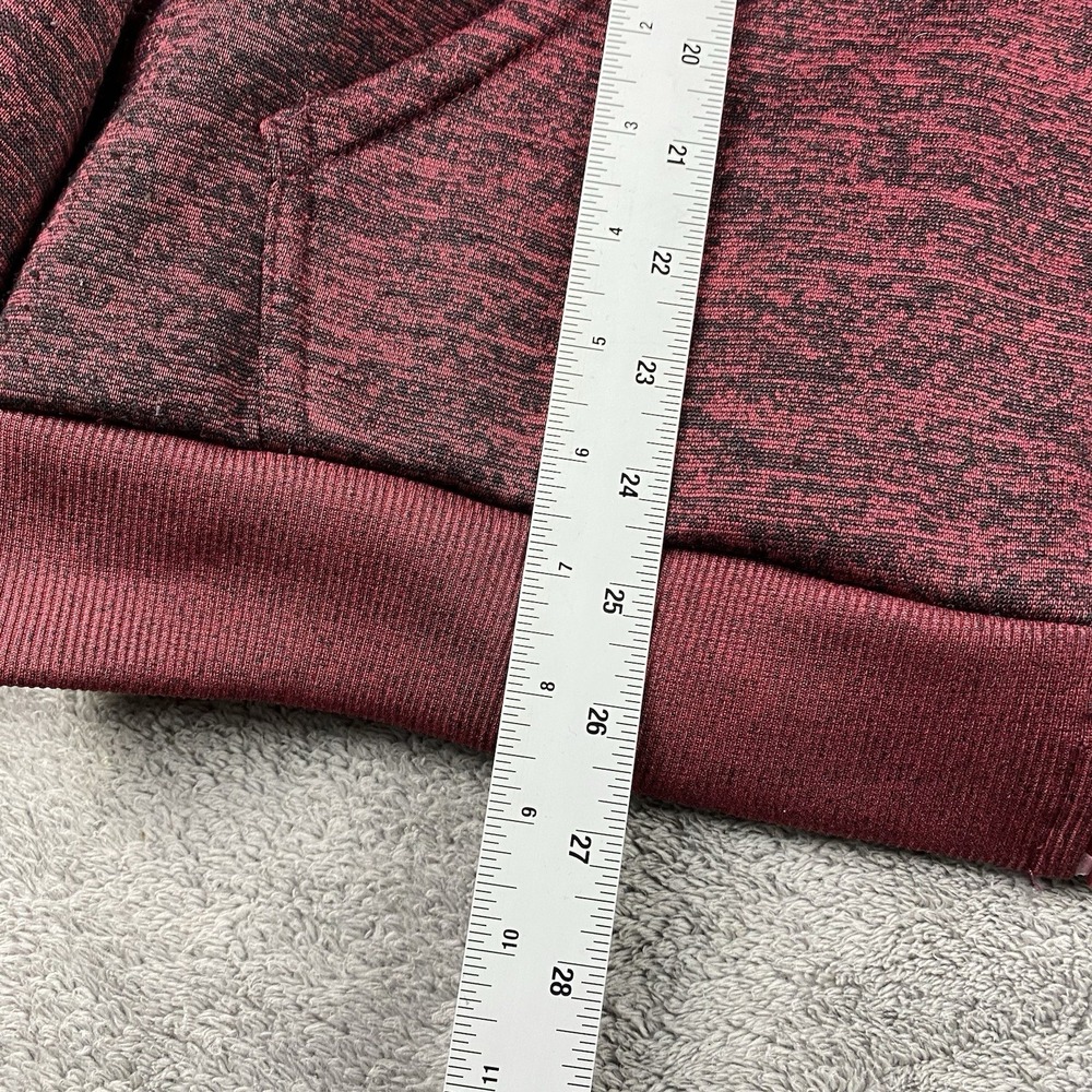 Range Fleece Full Zip Hoodie Sweatshirt Mens Large Red Black Pattern - Picture 6 of 16